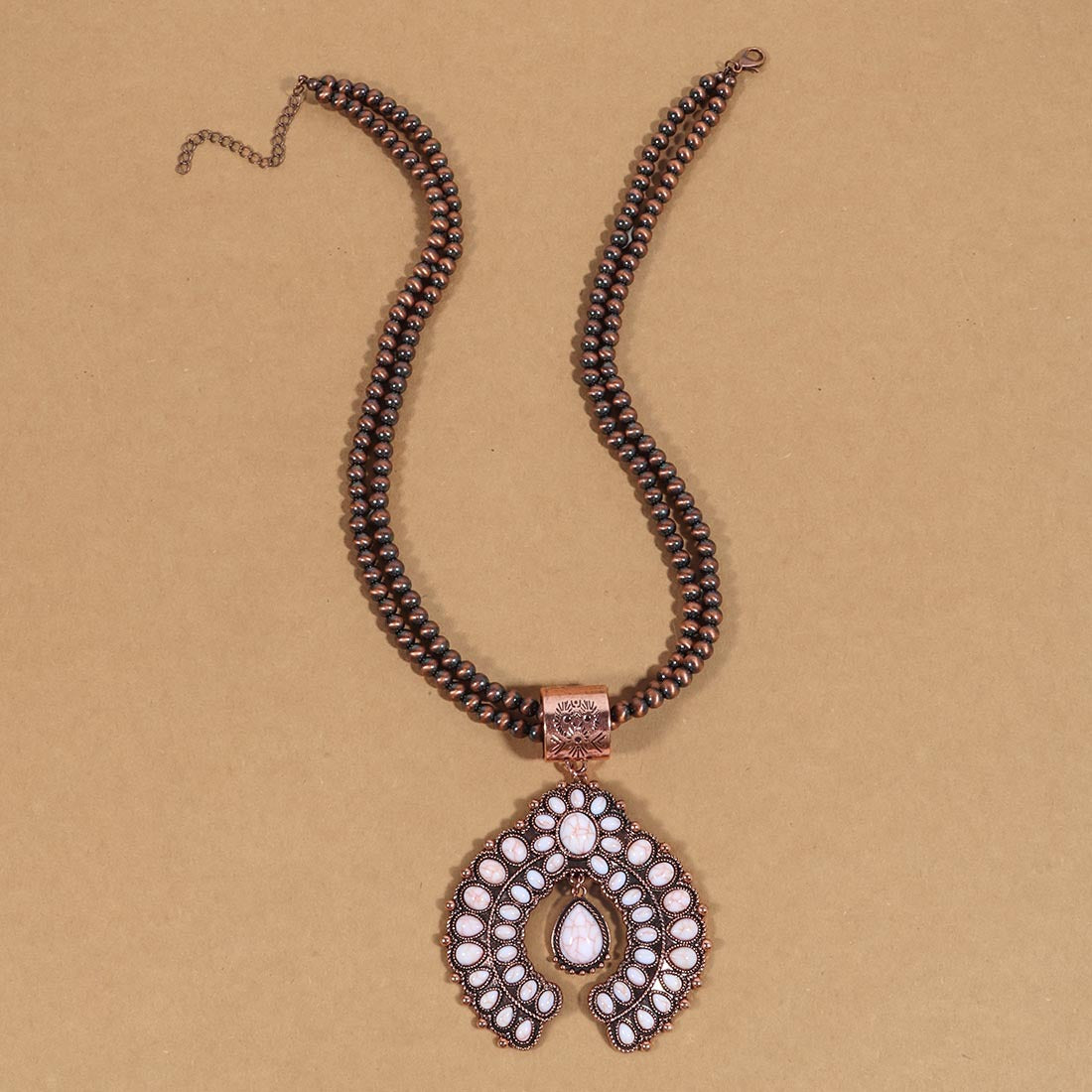 Wholesale Vintage Floral Statement Necklace And Earring Set Retro Western Style Jewelry Accessory Party Wear