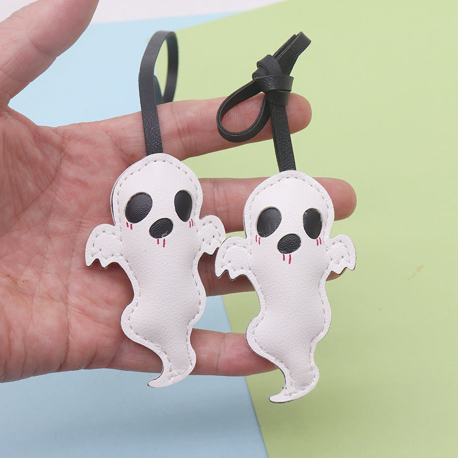 Wholesale Stylish Leather Ghost Keychain  Bag Charm For Boutique Resale