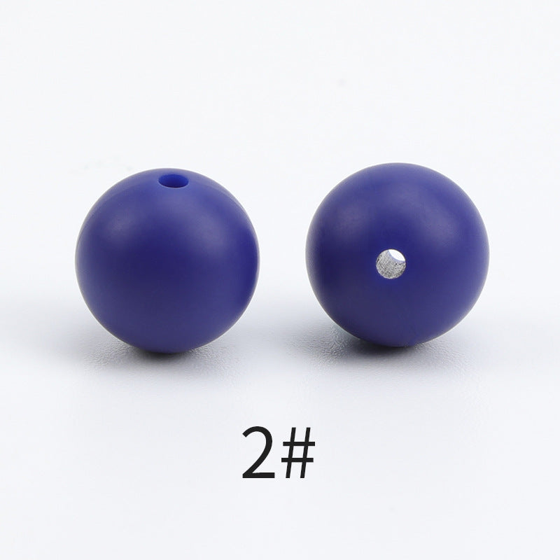 Wholesale 100pcs Round Color Silicone Loose Beads