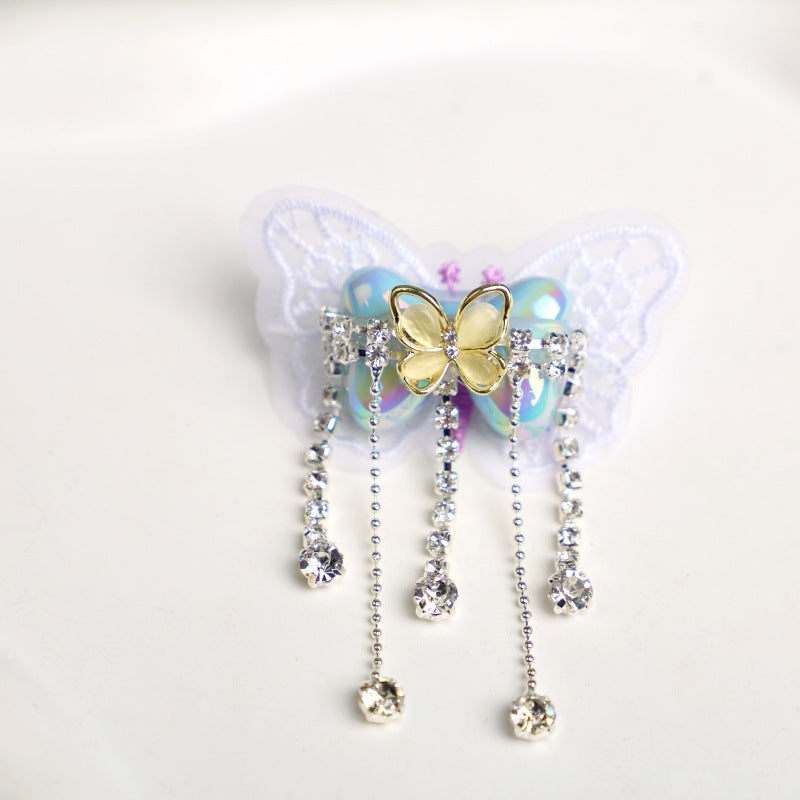 Wholesale 2pcs Fantasy Embroidery Bow Knots Pearl Plastic Beads