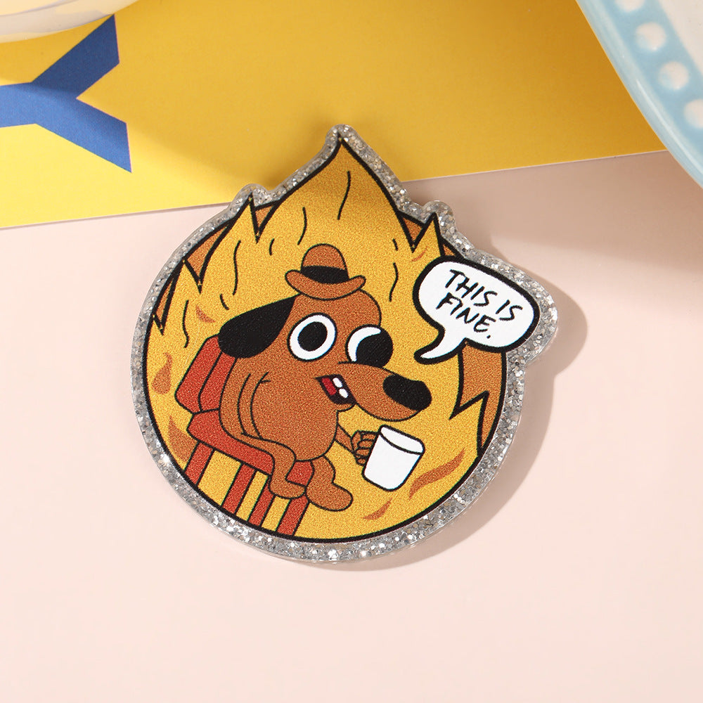 Wholesale 10pcs Cartoon of funny animals Acrylic Flatback