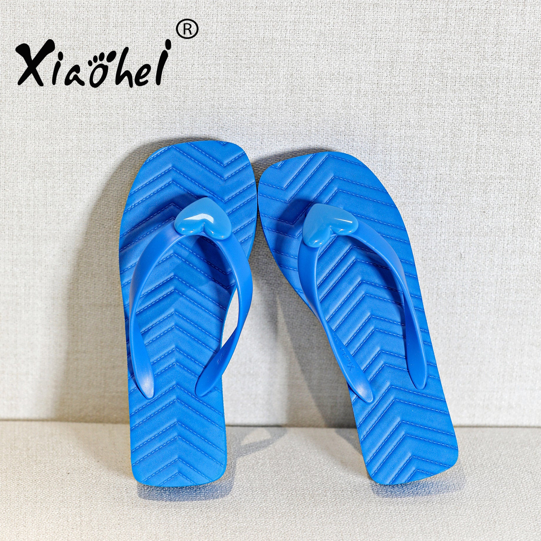 Wholesale Outdoor Breathable Lightweight Thick Bottom Square Toe Love Flip Flops