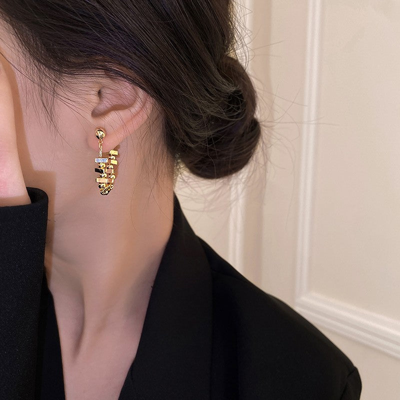 Pendientes de cobre francés de oro roto al por mayor