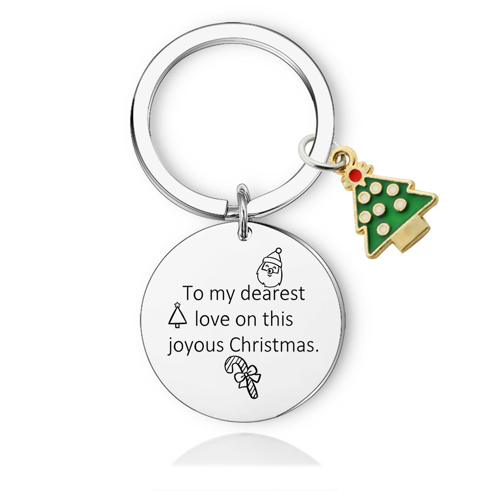 Wholesale Stainless Steel Christmas Tree Stainless Steel Keychain
