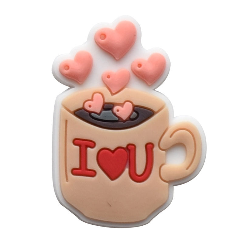 Wholesale Random 100pcs Red Valentine' s Day Series Croc Charms