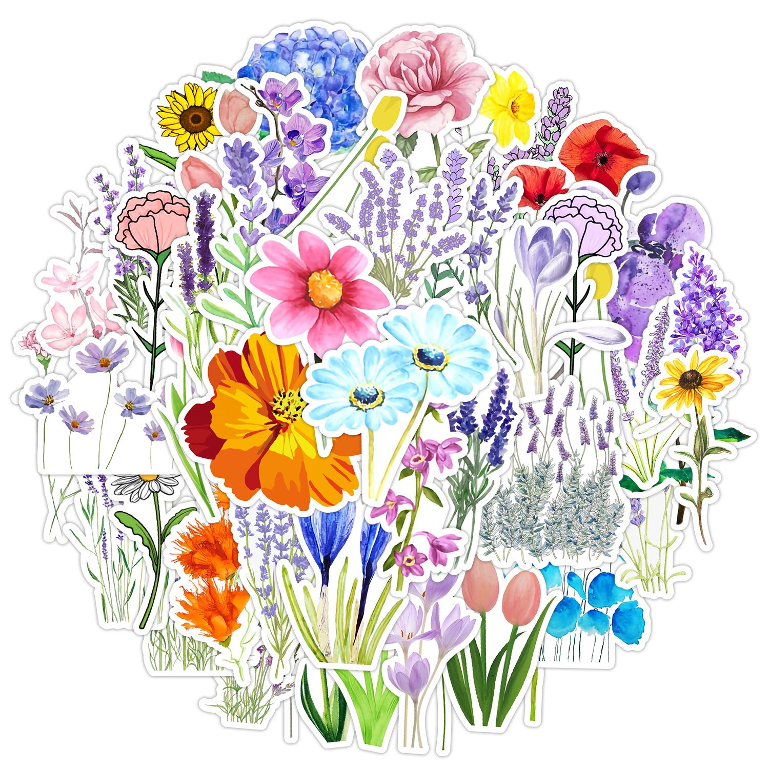 Wholesale 50 pieces of plant graffiti stickers hand journal stickers waterproof