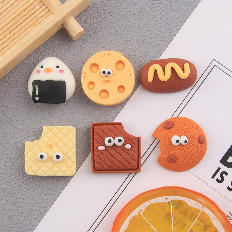 Wholesale Food Play Eye Cookies Resin Accessories Cream Glue Phone Case