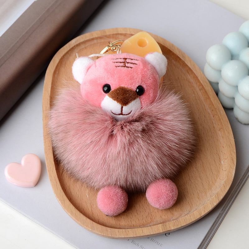 Wholesale Little Tiger Fur Keychains