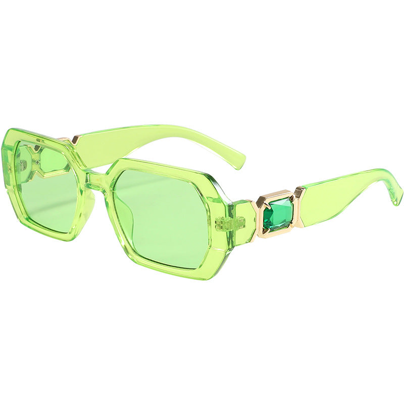 Wholesale  Women' s Ocean Ribbon Diamond Sunglasses Fashion Box Party Sunglasses