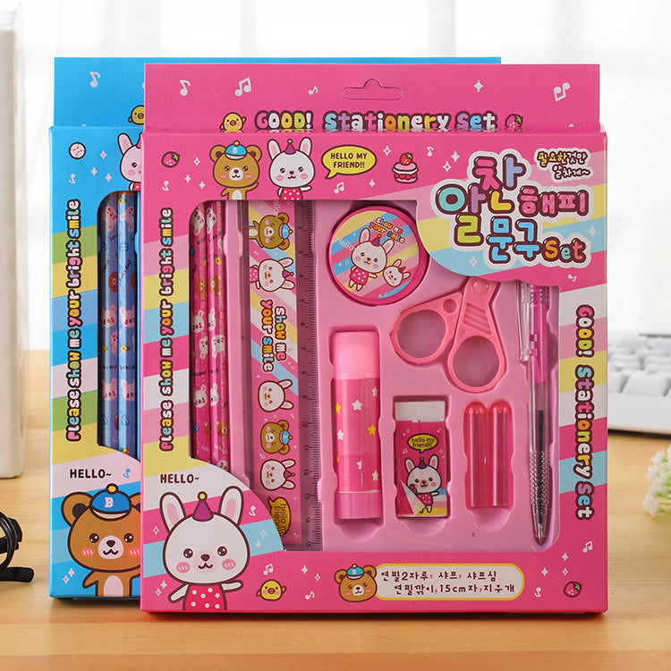 Wholesale Plastic Creative Stationery Set of 10 Pieces