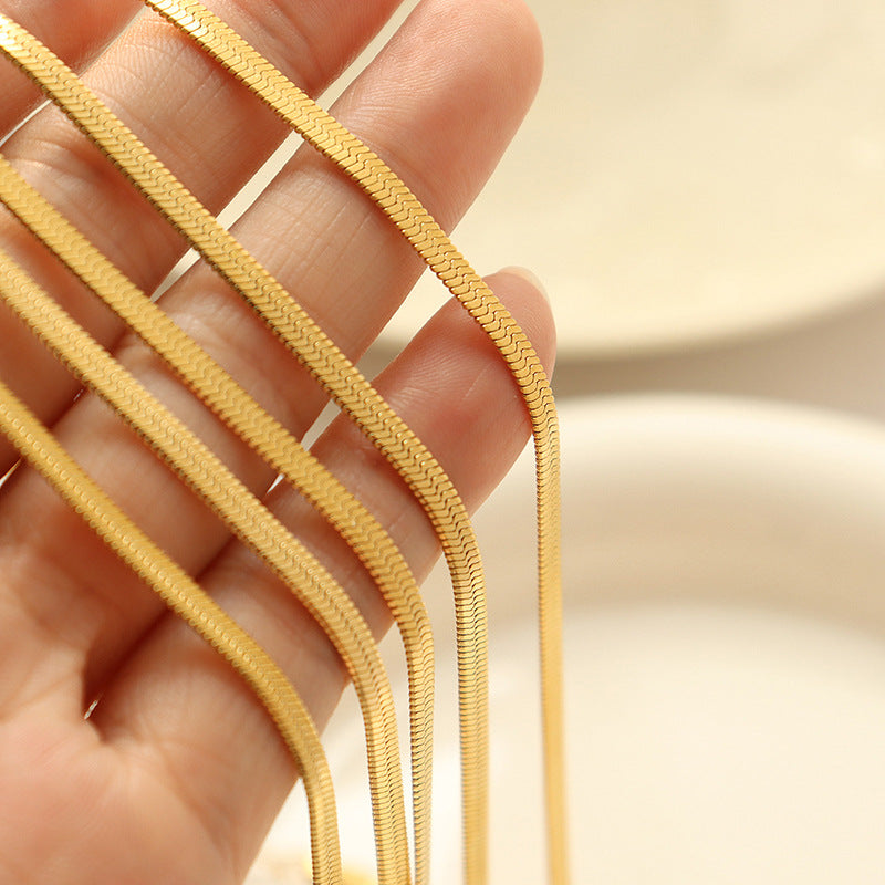 Wholesale Personalized Versatile Titanium Steel Necklace Bracelet Jewelry Set