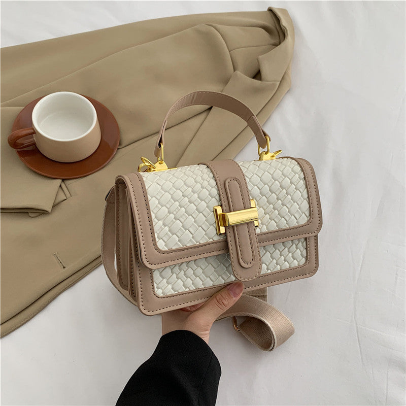 Wholesale Woven Solid Color Simple Color Matching Fashion Retro Crossbody Shoulder Bag
