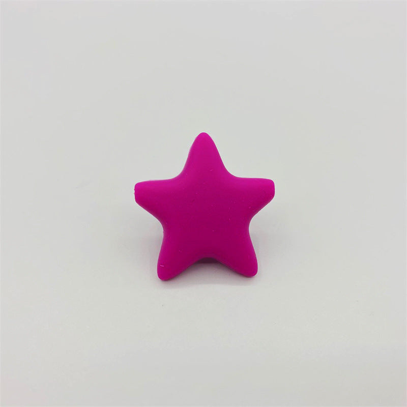 Wholesale10PCS  Pentagram DIY Silicone Beads