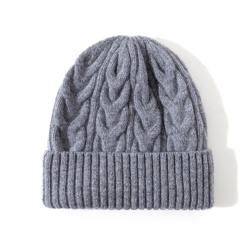 Wholesale Autumn and Winter Thick Warm Sheep Wool Beanie