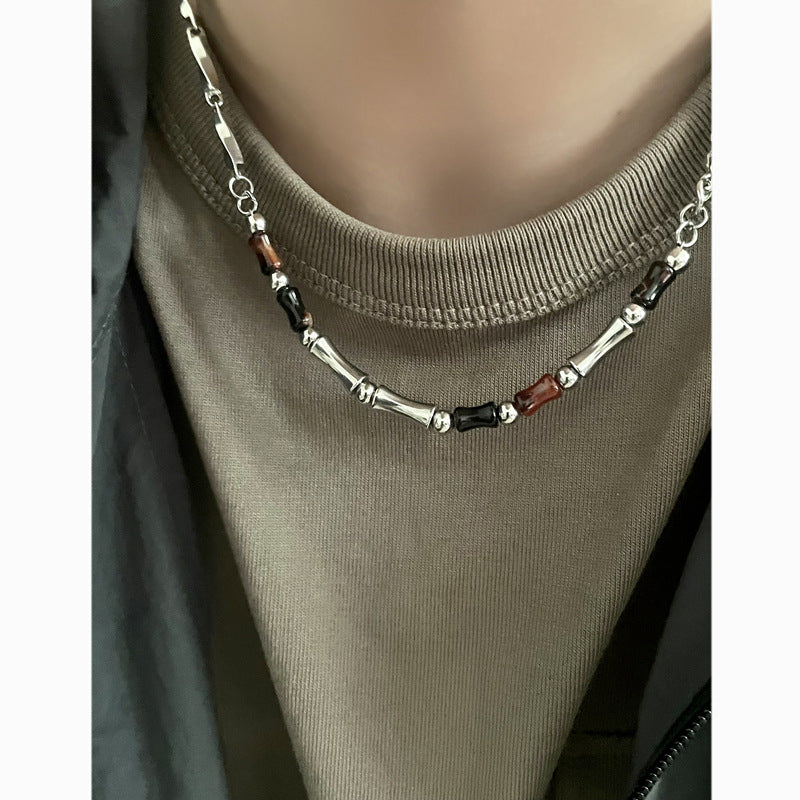 Wholesale Chinese Style Original Agate Bamboo Splicing Necklace