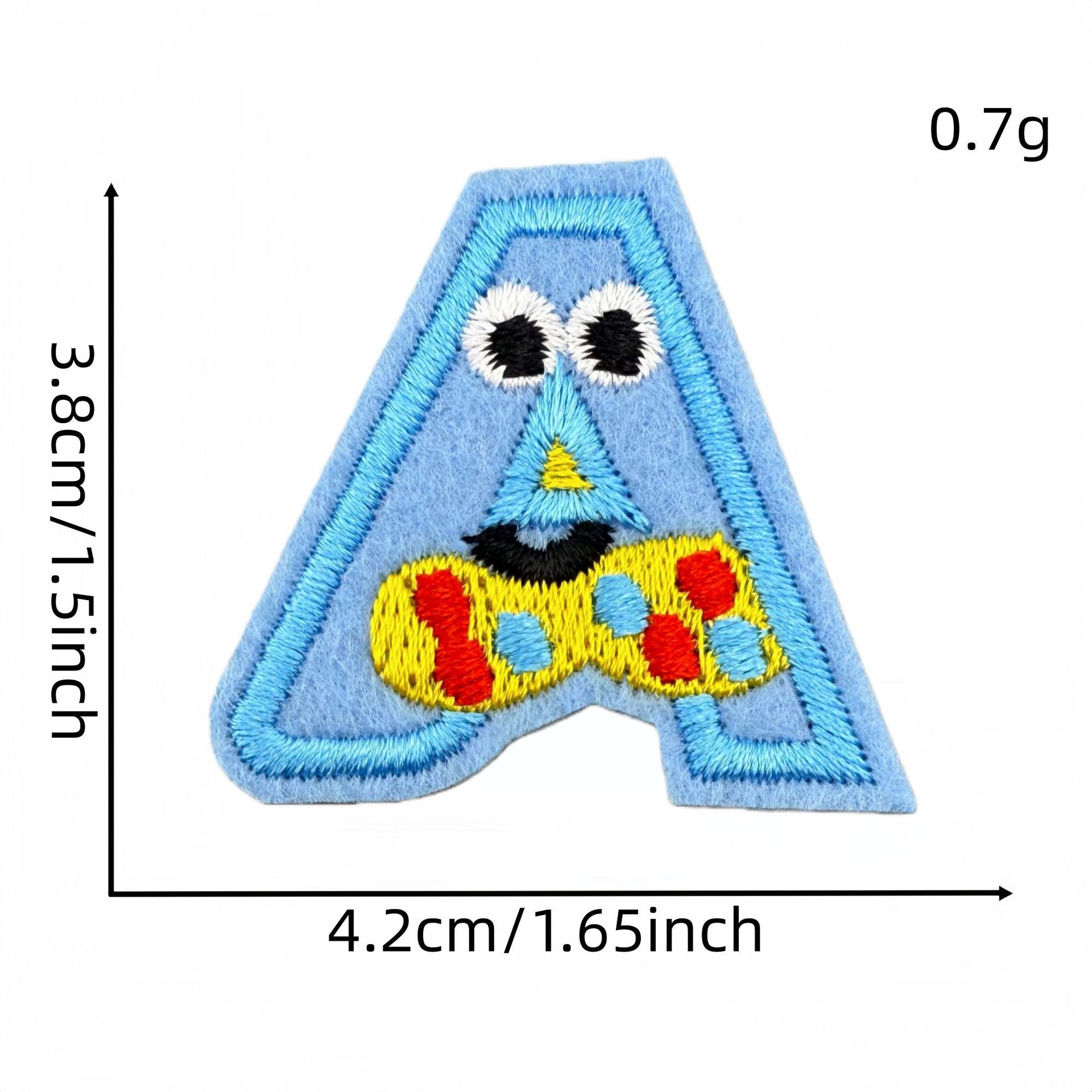 Wholesale Polyester Cartoon Alphabet Embroidery Patches Iron On DIY Clothing Bag Accessory