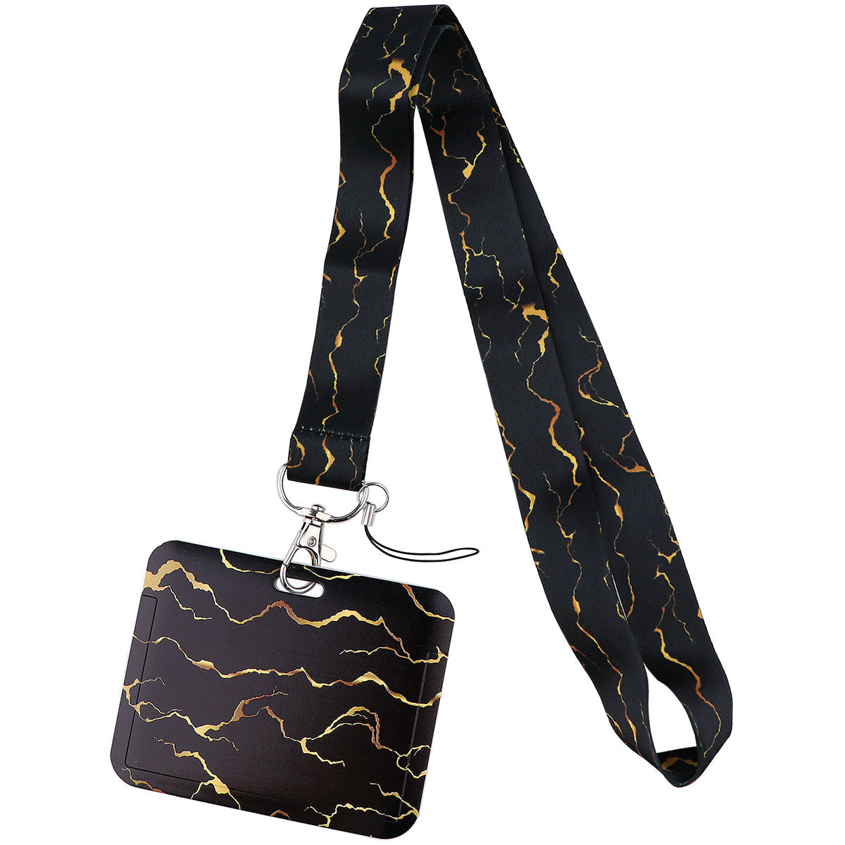 Wholesale Marble Texture Card Holder Lanyard Keychain