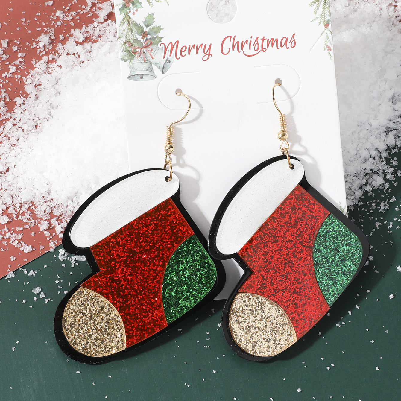 Wholesale Christmas Series  Sock Snowman Acrylic Earrings