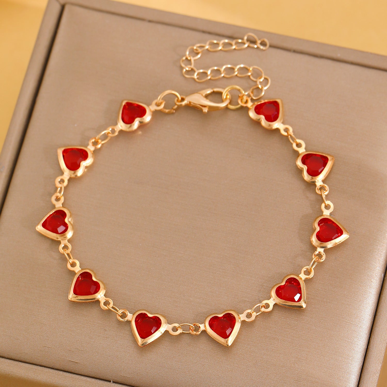 Wholesale Color Love Bracelet Personalized Alloy Heart-shaped Dopamine Bracelet