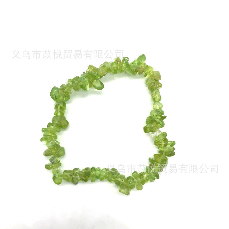 Wholesale 5pcs natural crystal gravel elastic bracelet colorful gravel bracelet