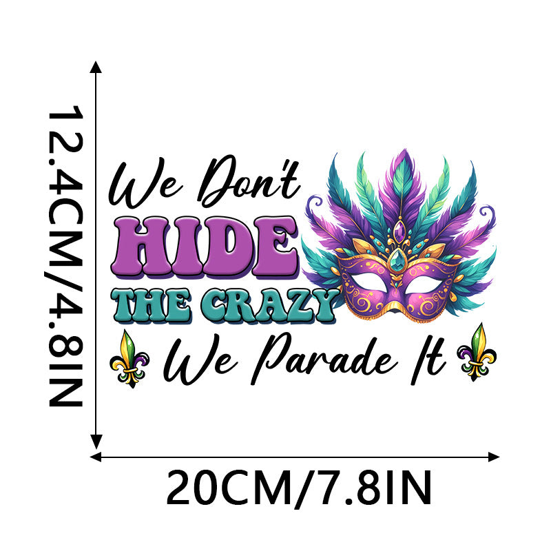 Wholesale 10pcs Carnival Festival  Pattern Clothing  UV DTF Ready to Press Transfers Wraps