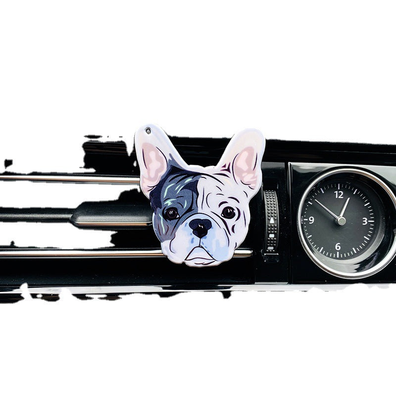 Wholesale Acrylic Bulldog Car Perfume Clip