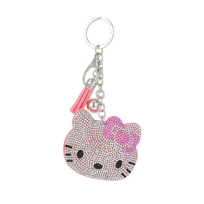Wholesale Rhinestone Creative Anime Cartoon Studded Hot-Fix Rhinestone Keychain