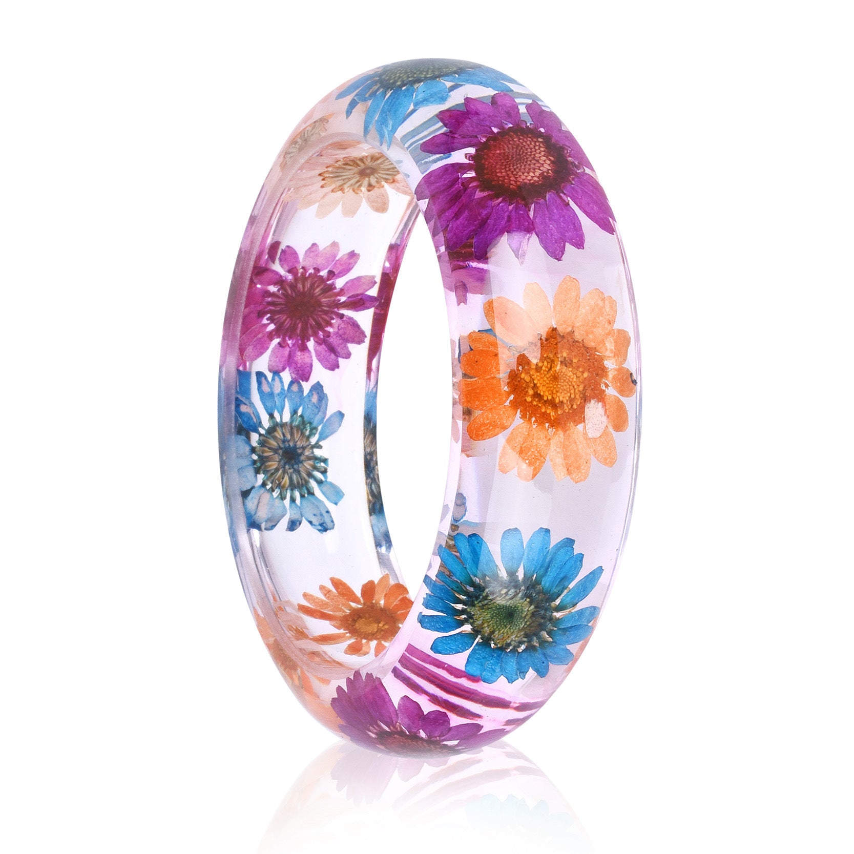 Wholesale epoxy resin Crystal AB glue dried flower bracelet