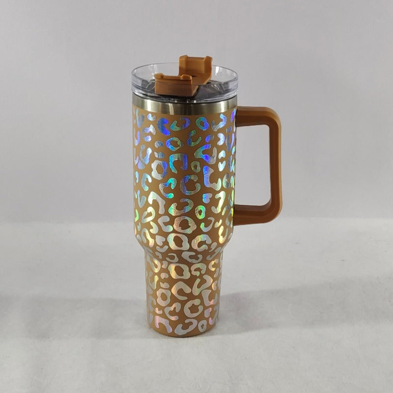 Wholesale 40oz Hot Silver Handle Car Cup Stainless Steel Insulation Ice Cup