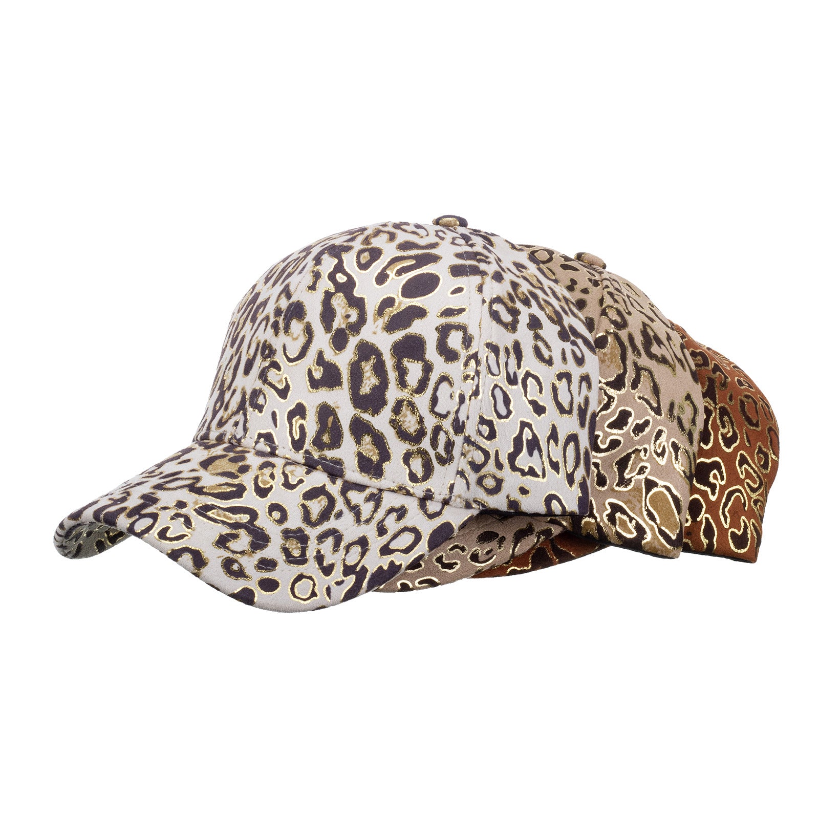Wholesale Gold foil leopard print baseball cap sun hat