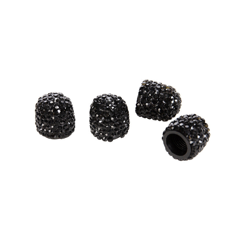 Wholesale Automotive Valve Caps with Diamond Inlay Creative Rhinestone Valve Core Wheels Rubber Tire Caps