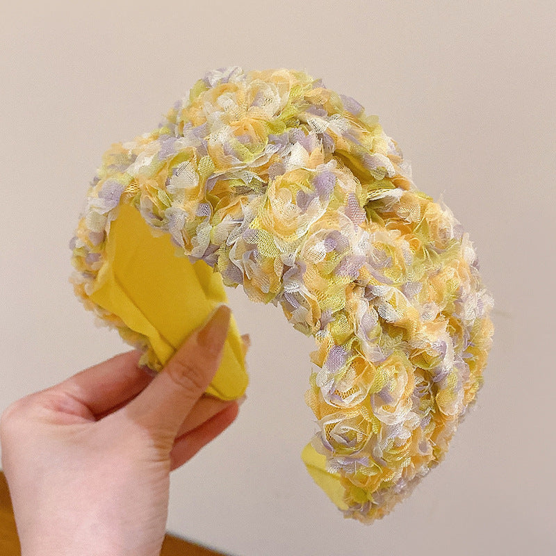 Wholesale Tie Dye Wide Edge Pressed Polyester Headband