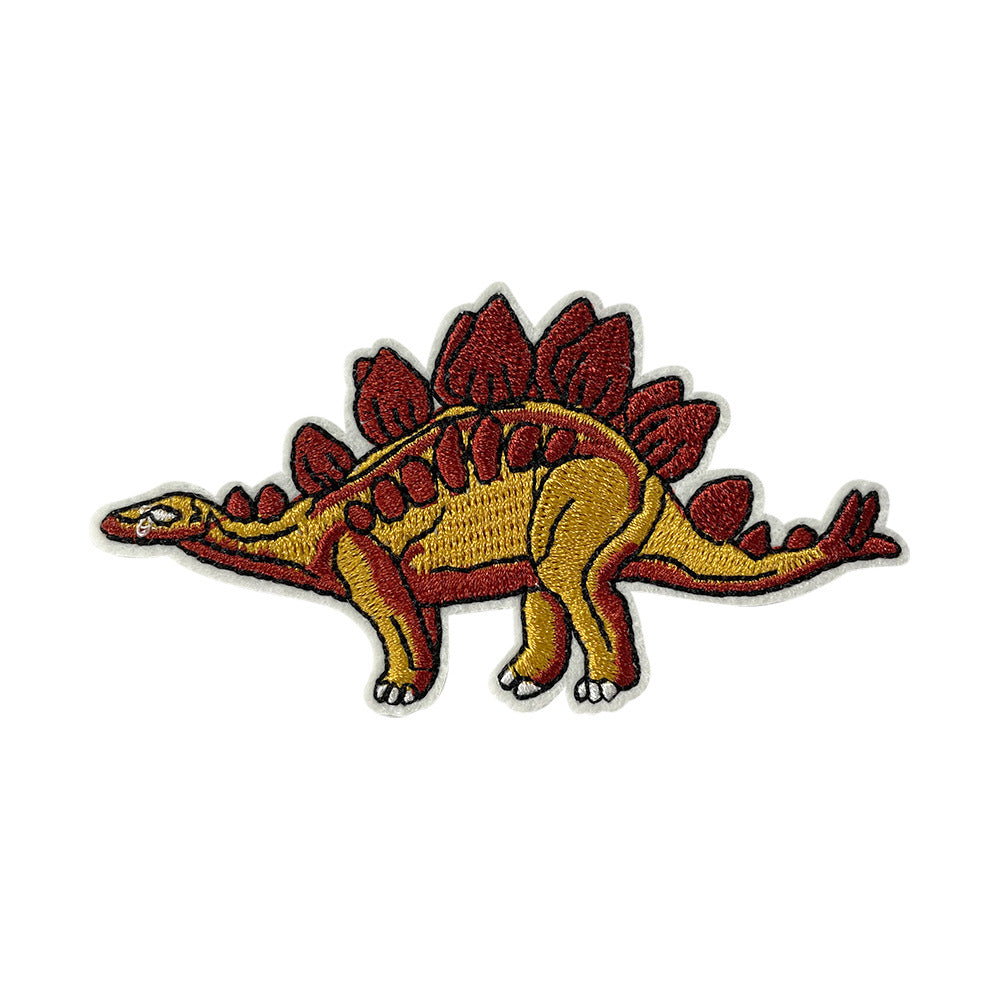 Wholesale Stylish Dinosaur Embroidered Patch With Hot Melt Glue For Kids Coats And Jeans