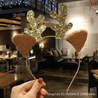 Wholesale Christmas Plush Bow Headband OLY-HD-XHX001