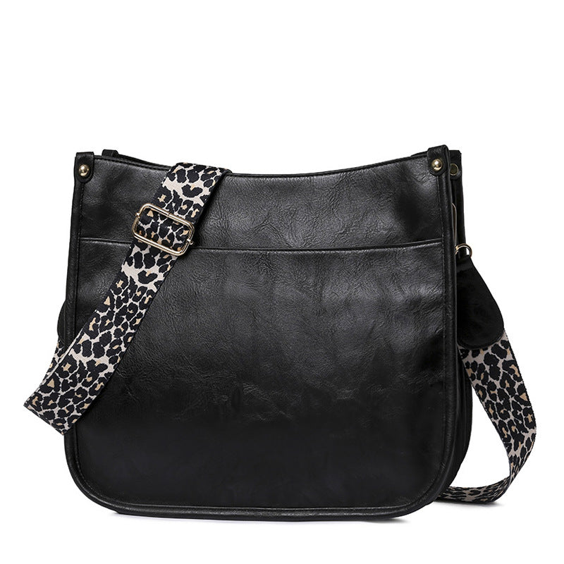 Wholesale New PU Candy Color Simple Wide Shoulder Strap Shoulder Bag