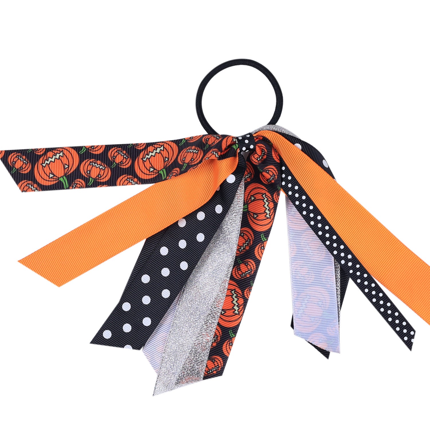 Wholesale Halloween Children's Ribbon Color Matching Pumpkin Pattern Kids Hair Scrunchies