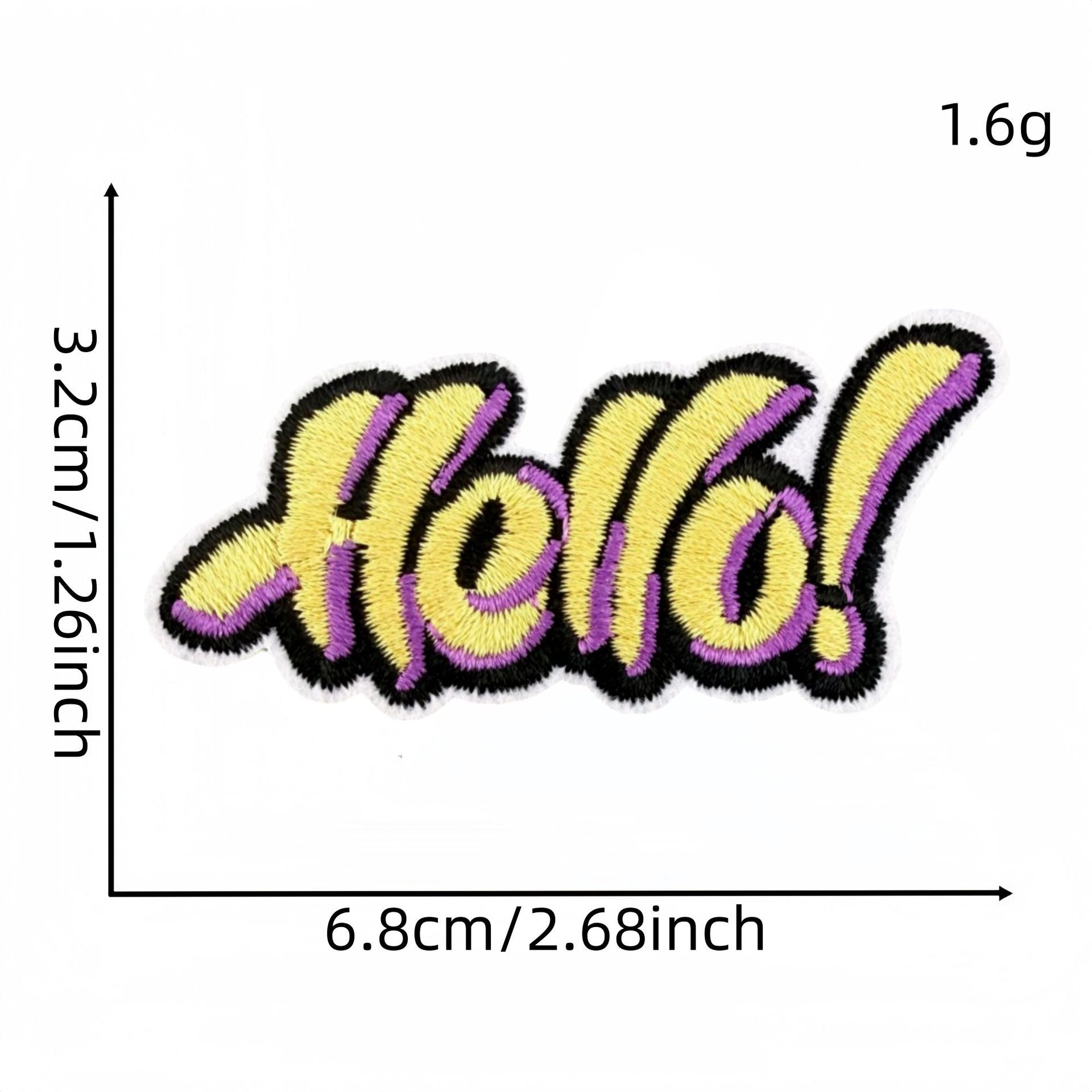 Wholesale Cartoon Hello Embroidered Patch For Everyday DIY Decoration Clothing Accessory