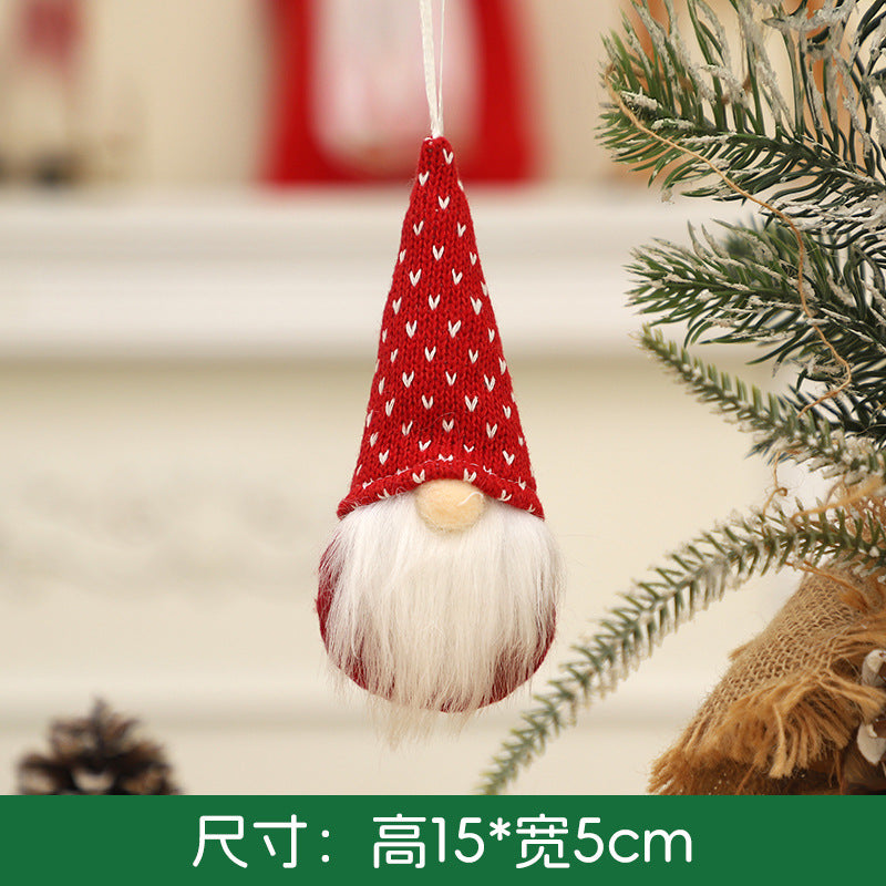 Wholesale Christmas Decoration Creative Knitted Small Doll Decoration