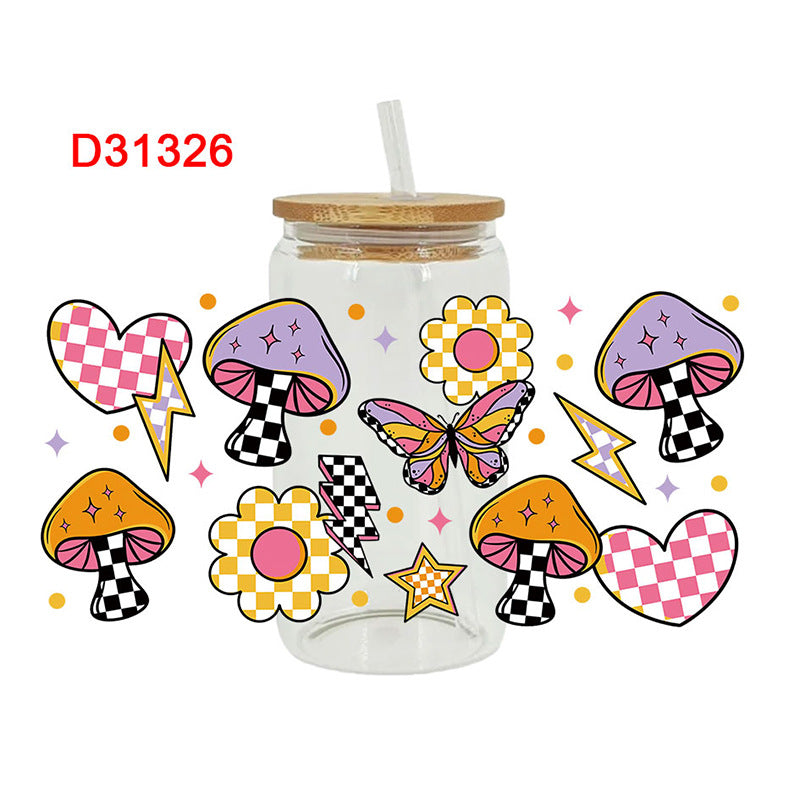 Wholesale Multicolored and simple 16oz Cup UV DTF Wraps