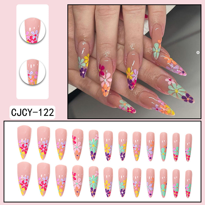 Wholesale Valentine's Day Wearable Nails Long Fake Nails Nail Patch Wearable Manicure Finished Products