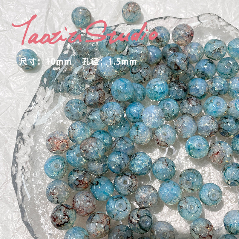 Cuentas de vidrio de ópalo de gradiente roto de 300pcs10mm de 300pcs10mm