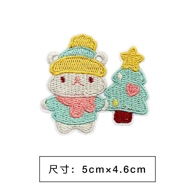 Wholesale Non Woven Fabric Cartoon Embroidered Patch Sticker For Towel DIY Accessory