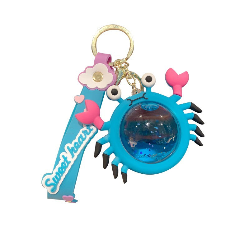 Llavero flotante de cangrejo de petróleo acrílico de aceite acrílico al por mayor