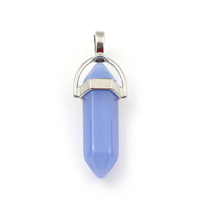 Wholesale Crystal Hexagonal Bullet Hexahedron Necklace Accessories