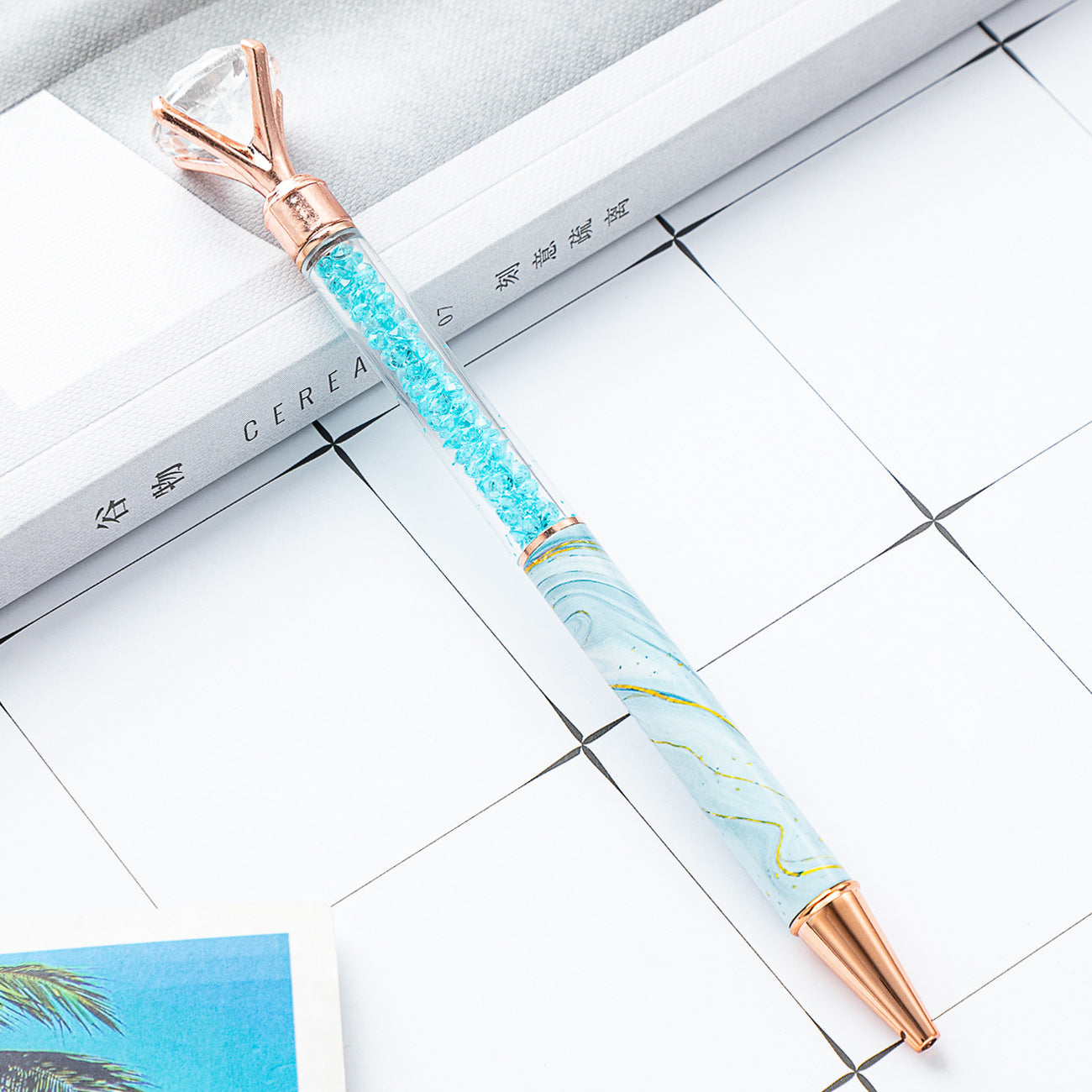 Wholesale Pens Marble Grain Metal Diamond Crystal Pens