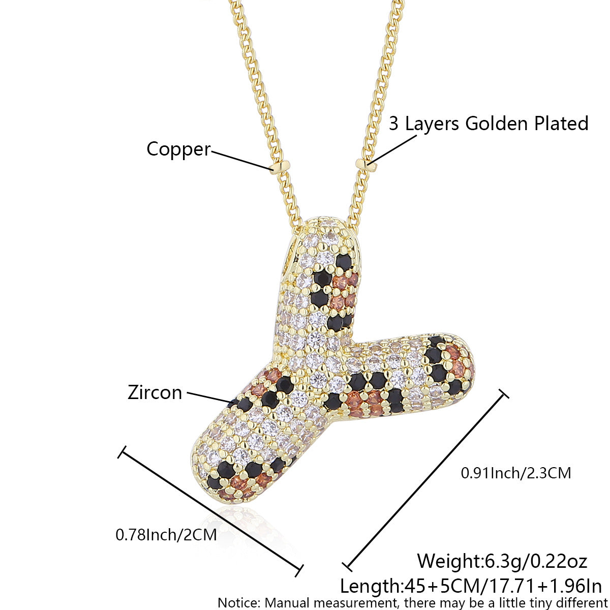 Wholesale Leopard Print Letter Necklace Copper Plated Real Gold Full Diamond Zircon Necklace Fashion English Letter Necklace Women