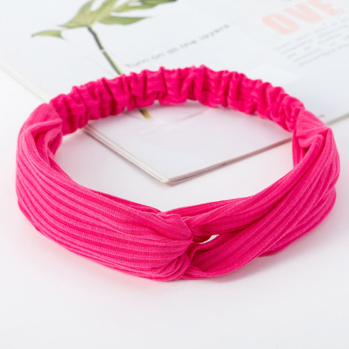 Wholesale Knitted Headband Face Wash Hair Band Solid Color Elastic Hair Band Yoga Sports Hair Band Headband Women