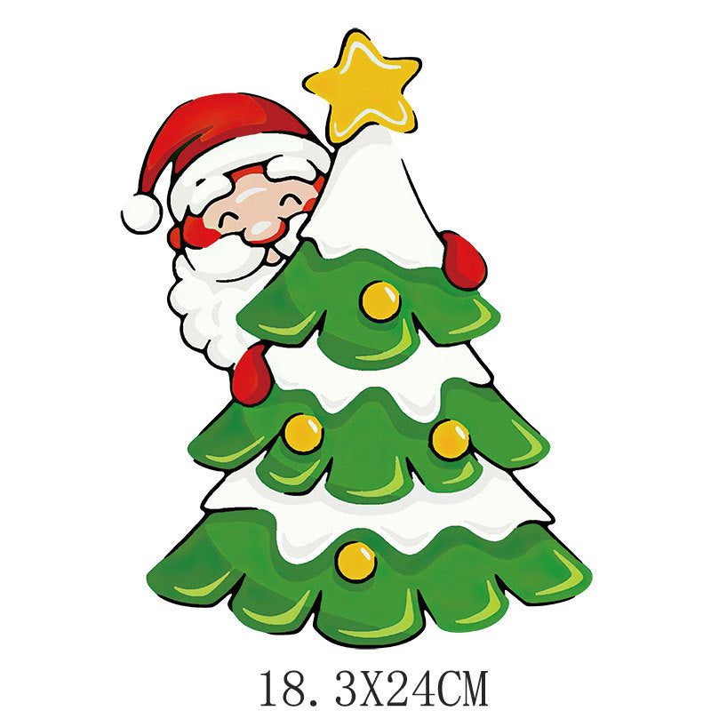 Wholesale Christmas snowman cartoon heat transfer  UV DTF Ready to Press Transfers Wraps