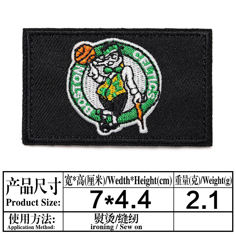 Wholesale Twill Embroidered Patch Team Badge Rectangular Decorative Accent For Bags Clothing Towels