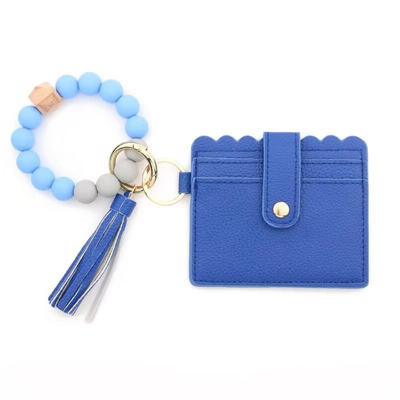 Wholesale Tassel pendant iridescent wrist key ring keychain